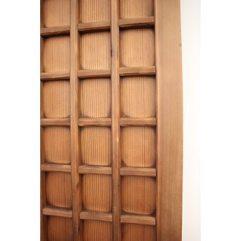 細かな升格子板戸　B975 