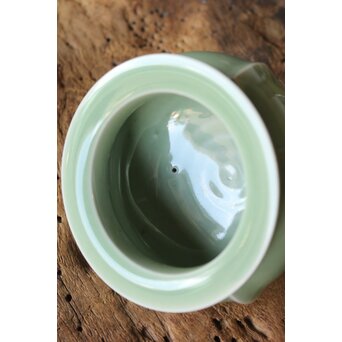 五代 清水六兵衛 青磁袴腰香爐　P158 