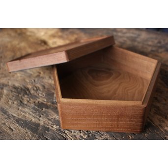 指物師 桑多角蓋物　X173 