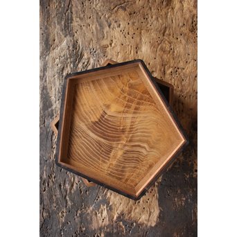 指物師 桑多角蓋物　X173 