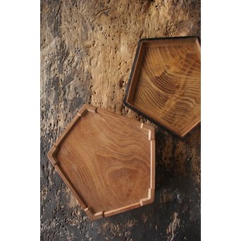 指物師 桑多角蓋物　X173 