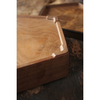 指物師 桑多角蓋物　X173 