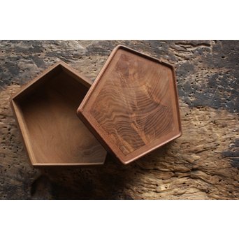 指物師 桑多角蓋物　X173 