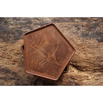 指物師 桑多角蓋物　X173 