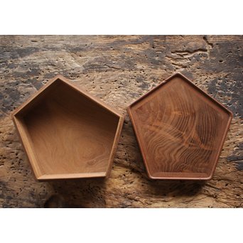 指物師 桑多角蓋物　X173 