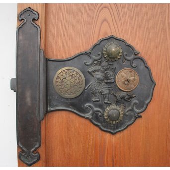 総欅 特大真鍮金具 蔵戸　W980Y 