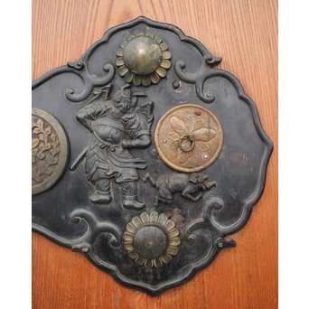 総欅 特大真鍮金具 蔵戸　W980Y 