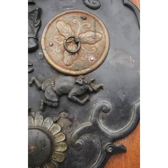 総欅 特大真鍮金具 蔵戸　W980Y 