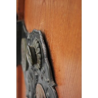 総欅 特大真鍮金具 蔵戸　W980Y 