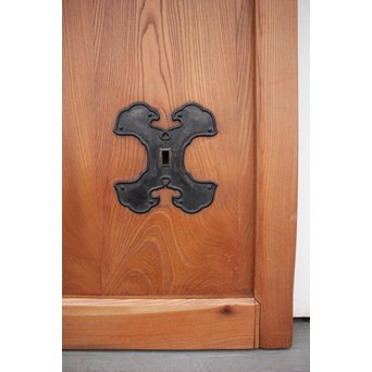 総欅 特大真鍮金具 蔵戸　W980Y 