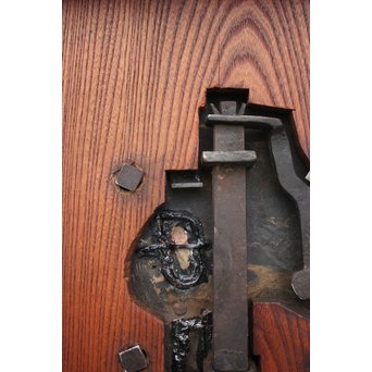 総欅 特大真鍮金具 蔵戸　W980Y 