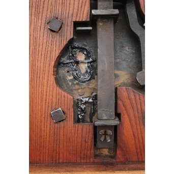 総欅 特大真鍮金具 蔵戸　W980Y 