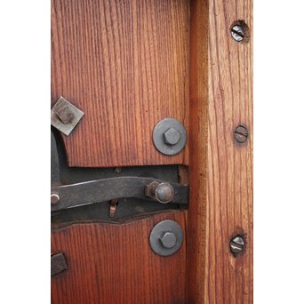総欅 特大真鍮金具 蔵戸　W980Y 
