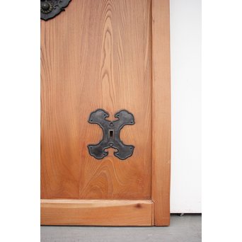 総欅 特大真鍮金具 蔵戸　W980Y 