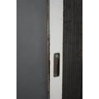 白いアンティークガラス戸　D177 