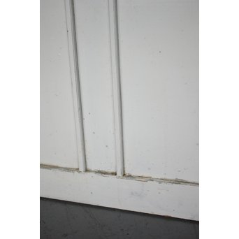 白いアンティークガラス戸　D177 