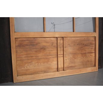 白いアンティークガラス戸　D177 