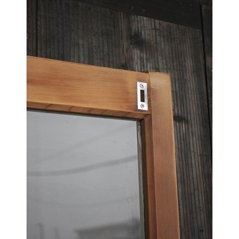 白いアンティークガラス戸　D177 