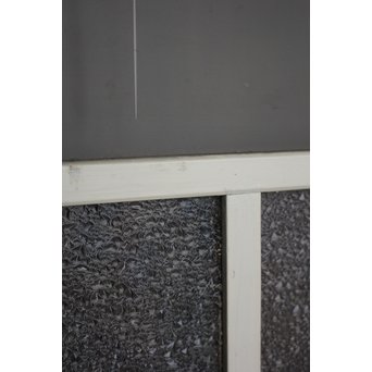 白いアンティークガラス戸　D177 