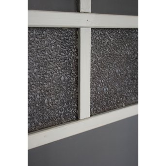 白いアンティークガラス戸　D177 