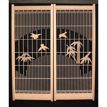 デッドストック 白木竹雀書院 2枚1組　R2502 