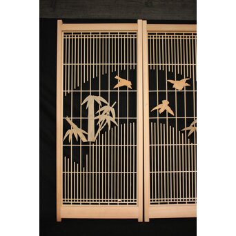 デッドストック 白木竹雀書院 2枚1組　R2502 