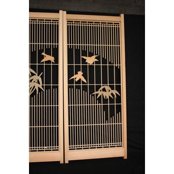 デッドストック 白木竹雀書院 2枚1組　R2502 