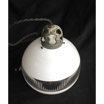 白被せ切子電笠/照明　A1963 