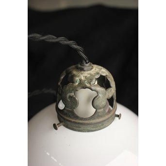 白被せ切子電笠/照明　A1963 