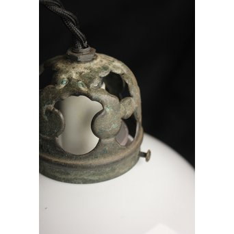 白被せ切子電笠/照明　A1963 