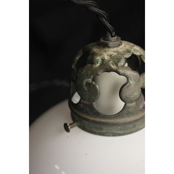 白被せ切子電笠/照明　A1963 