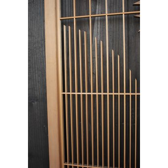 竹雀の格子建具 2枚1組　L1014Y 