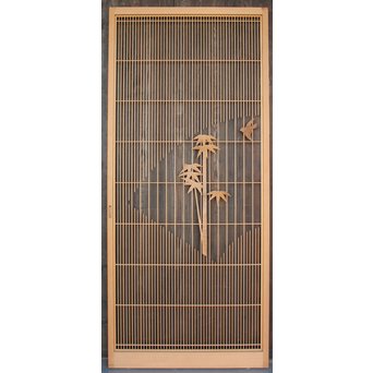 竹雀の格子建具 2枚1組　L1014Y 