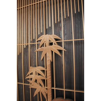 竹雀の格子建具 2枚1組　L1014Y 