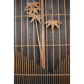 竹雀の格子建具 2枚1組　L1014Y 