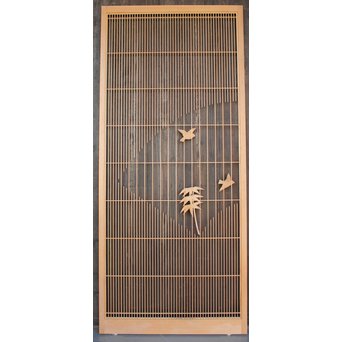 竹雀の格子建具 2枚1組　L1014Y 