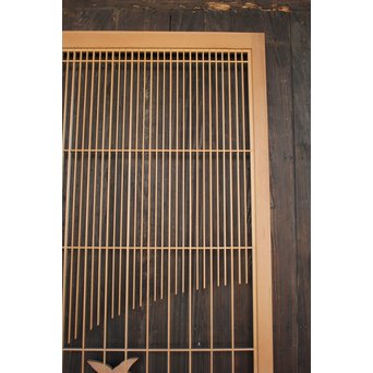 竹雀の格子建具 2枚1組　L1014Y 