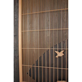 竹雀の格子建具 2枚1組　L1014Y 