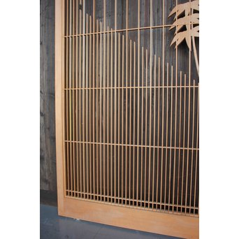 竹雀の格子建具 2枚1組　L1014Y 