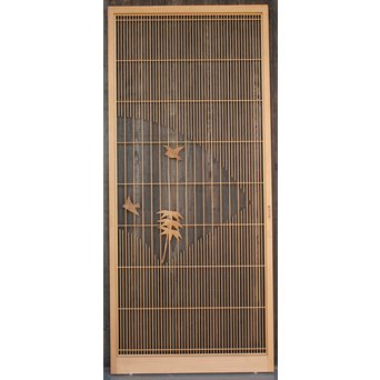 竹雀の格子建具 2枚1組　L1014Y 