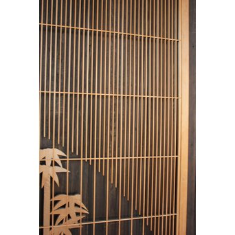 竹雀の格子建具 2枚1組　L1014Y 