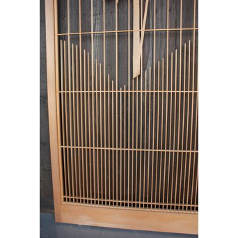 竹雀の格子建具 2枚1組　L1014Y 