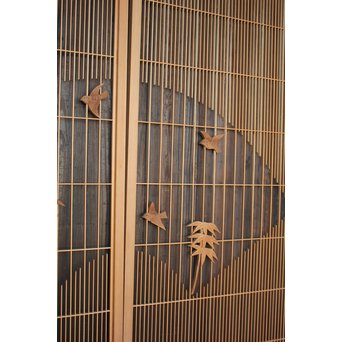 竹雀の格子建具 2枚1組　L1014Y 