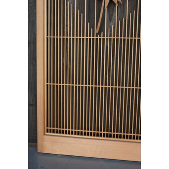 竹雀の格子建具 2枚1組　L1014Y 