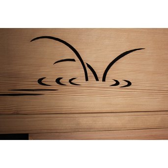 水禽籠 木彫透かし欄間 2枚1組　R2505 