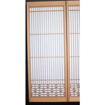 麻葉障子付 白木書院 2枚1組　R2506 