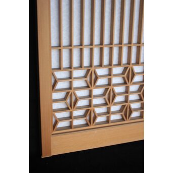 麻葉障子付 白木書院 2枚1組　R2506 