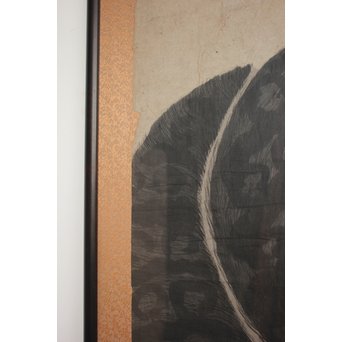 虎の水墨画 額装　Z188 