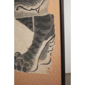 虎の水墨画 額装　Z188 
