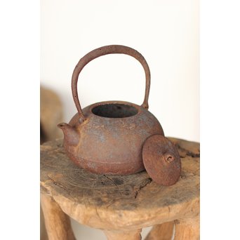 南部名工有坂銘 平丸型鉄瓶　M161 